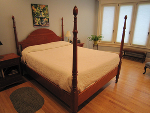 link to more images of bed made by Welch Millwork and Design