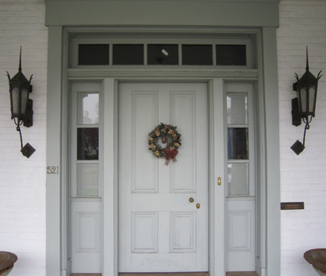 Front door of home in downtown Madison