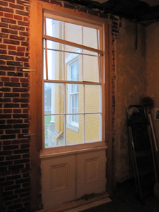 inside view of jib window replicated by Welch Millwork and Design