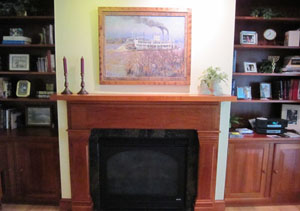 view of entire mantle unit constructed by Welch Millwork and Design